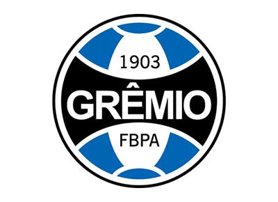 Football colored in the colors of the Gremio logo
