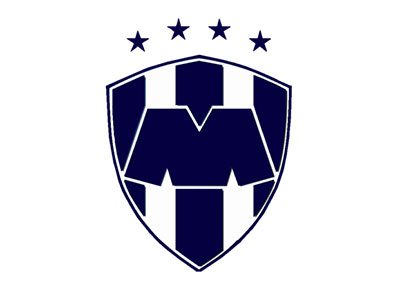 Football colored in the colors of the Monterrey logo