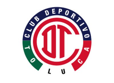 Football colored in the colors of the Toluca flag