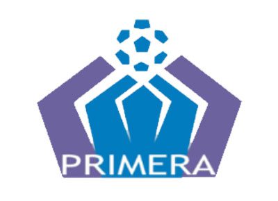 Football colored in the colors of the primera logo