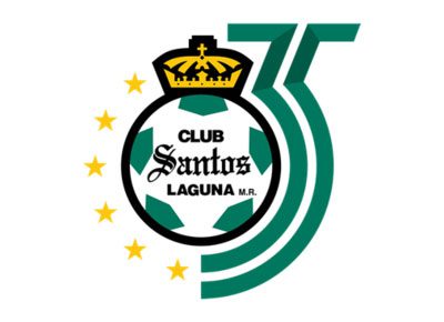 Football colored in the colors of the santos logo