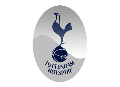 Football colored in the colors of the tottenham logo